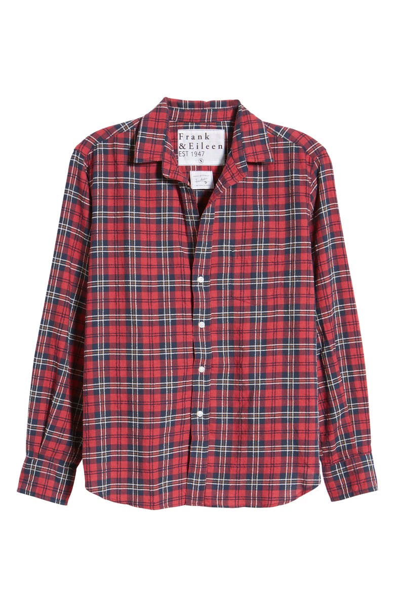 Frank & Eileen Eileen Plaid Cotton Button-Up Shirt, Alternate, color, Red Plaid