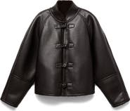 MANGO Faux Leather & Faux Shearling Reversible Jacket