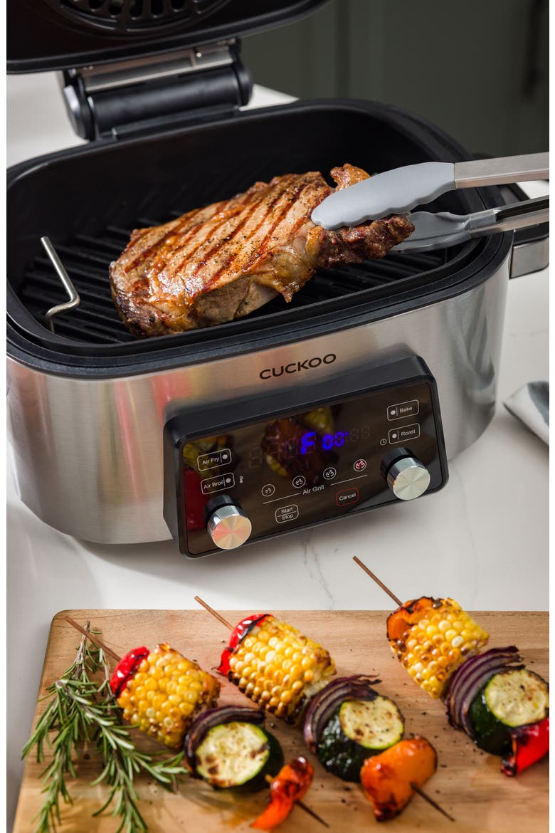 CAFG-A0601S 6-Quart Countertop Air Grill & Air Fryer, Alternate, color, SILVER