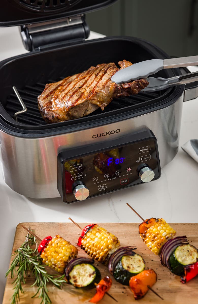 Cuckoo CAFG-A0601S 6-Quart Countertop Air Grill & Air Fryer, Alternate, color, Silver