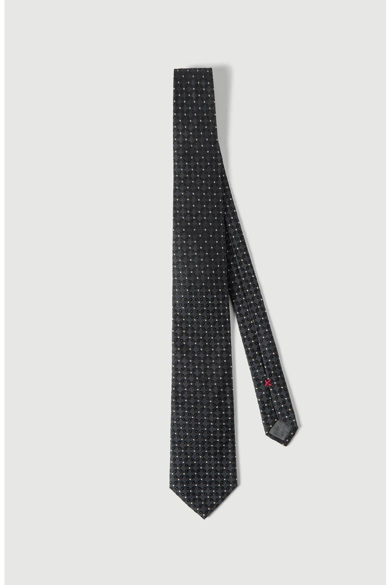 Silk jacquard tie, Main, color, Lead
