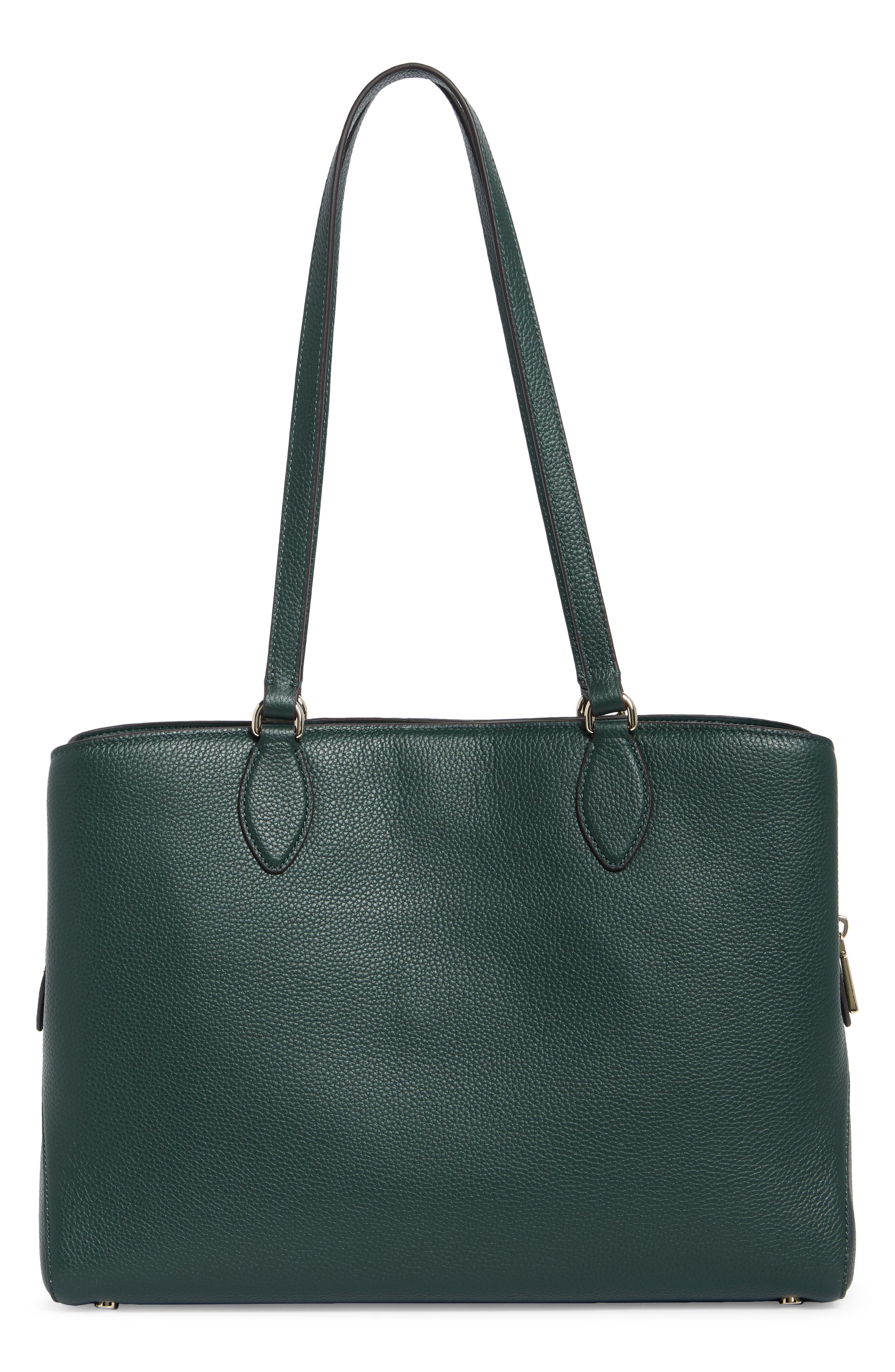 hudson pebble leather work tote, Alternate, color, NORTHERN PINE