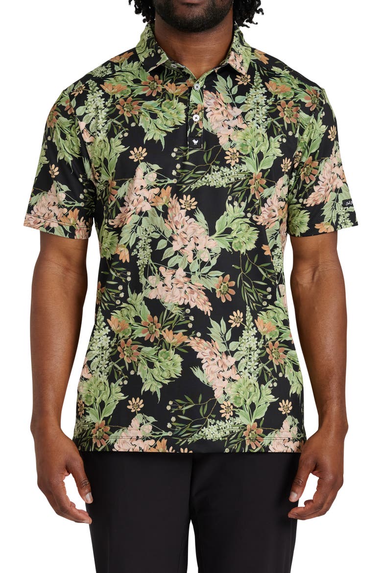 Patterned Performance Golf Polo, Main, color, RANDYS MOSS
