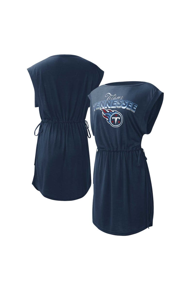 G-III 4HER BY CARL BANKS Women's G-III 4Her by Carl Banks Navy Tennessee Titans G.O.A.T. Swimsuit Cover-Up, Main, color, Navy