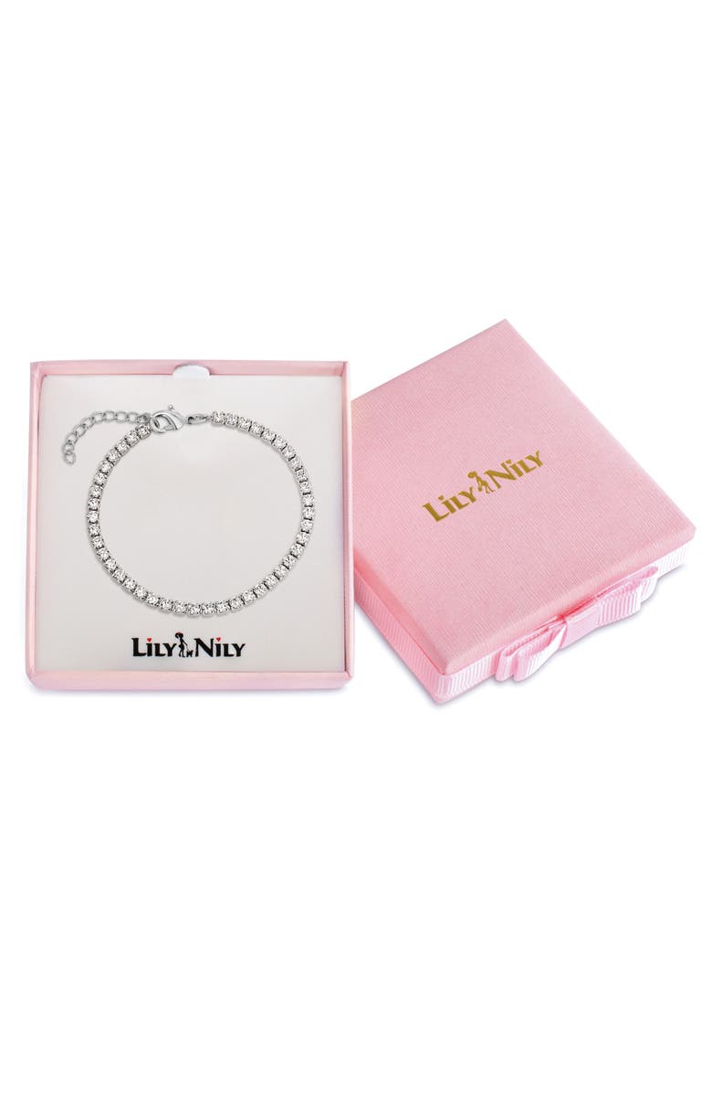 Lily Nily Kids' Cubic Zirconia Tennis Bracelet, Alternate, color, White