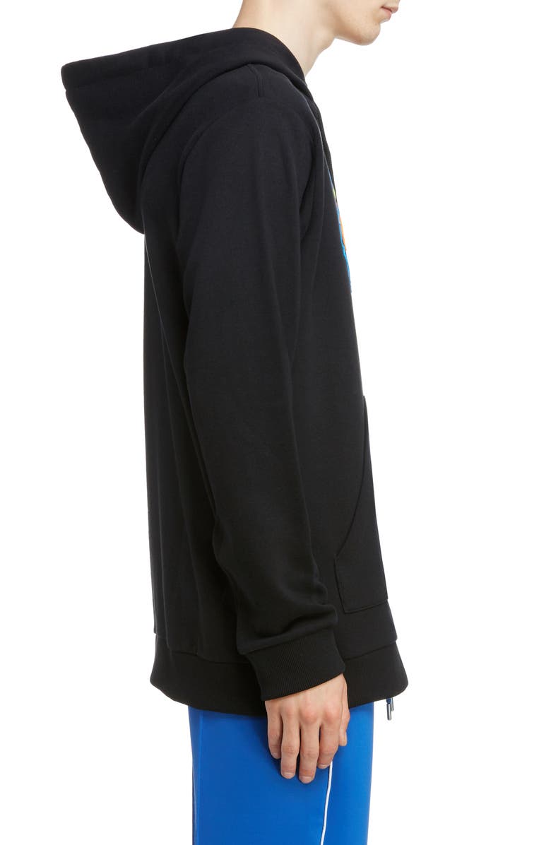 KENZO Neon Tiger Embroidered Hoodie, Alternate, color, 