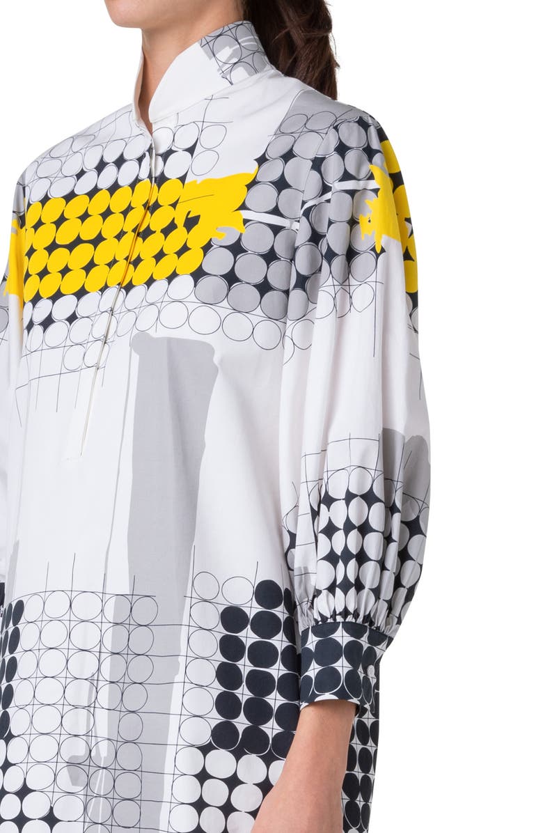 Akris punto Skyscraper Cotton Poplin Shirtdress, Alternate, color, 