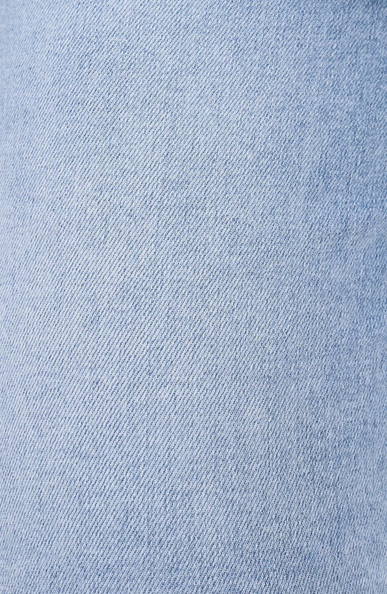 Bayeas Raw Hem Mid Thigh Denim Shorts, Alternate, color, Wave