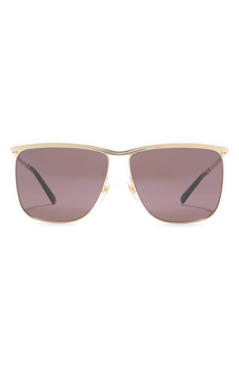 Gucci 62mm Square Top Sunglasses, Main, color,