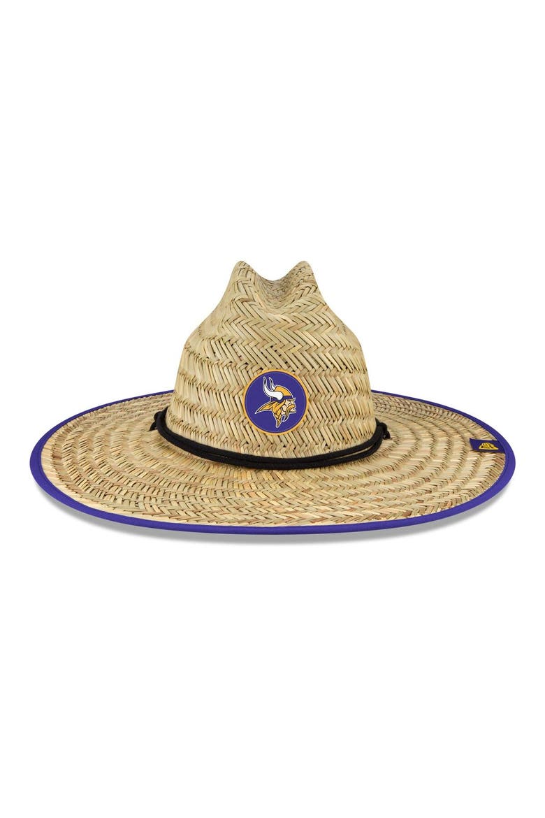 Men's New Era Natural Minnesota Vikings 2022 NFL Training Camp Official Straw Lifeguard Hat, Alternate, color, Natural