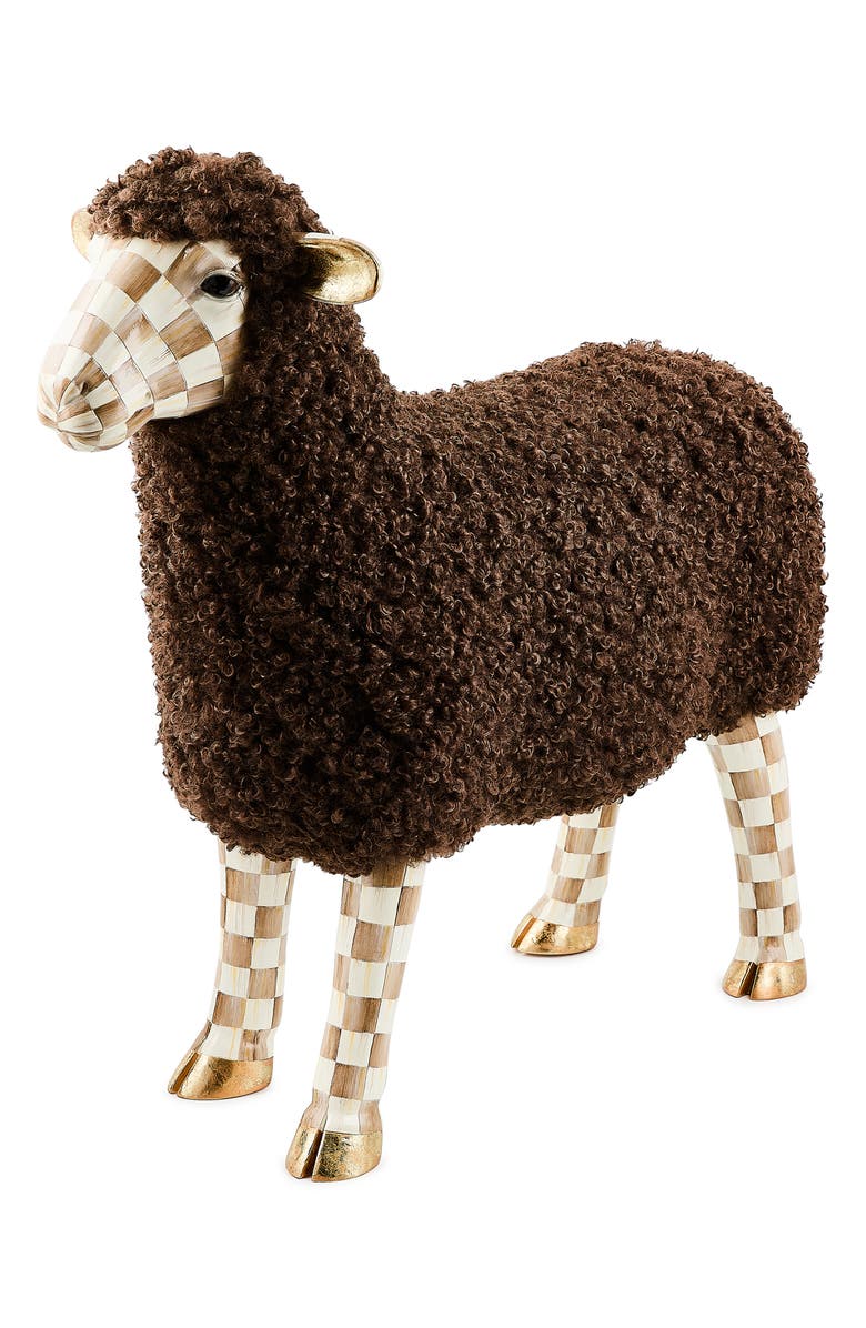 MACKENZIE CHILDS Large Bouclé Sheep, Main, color, Mocha