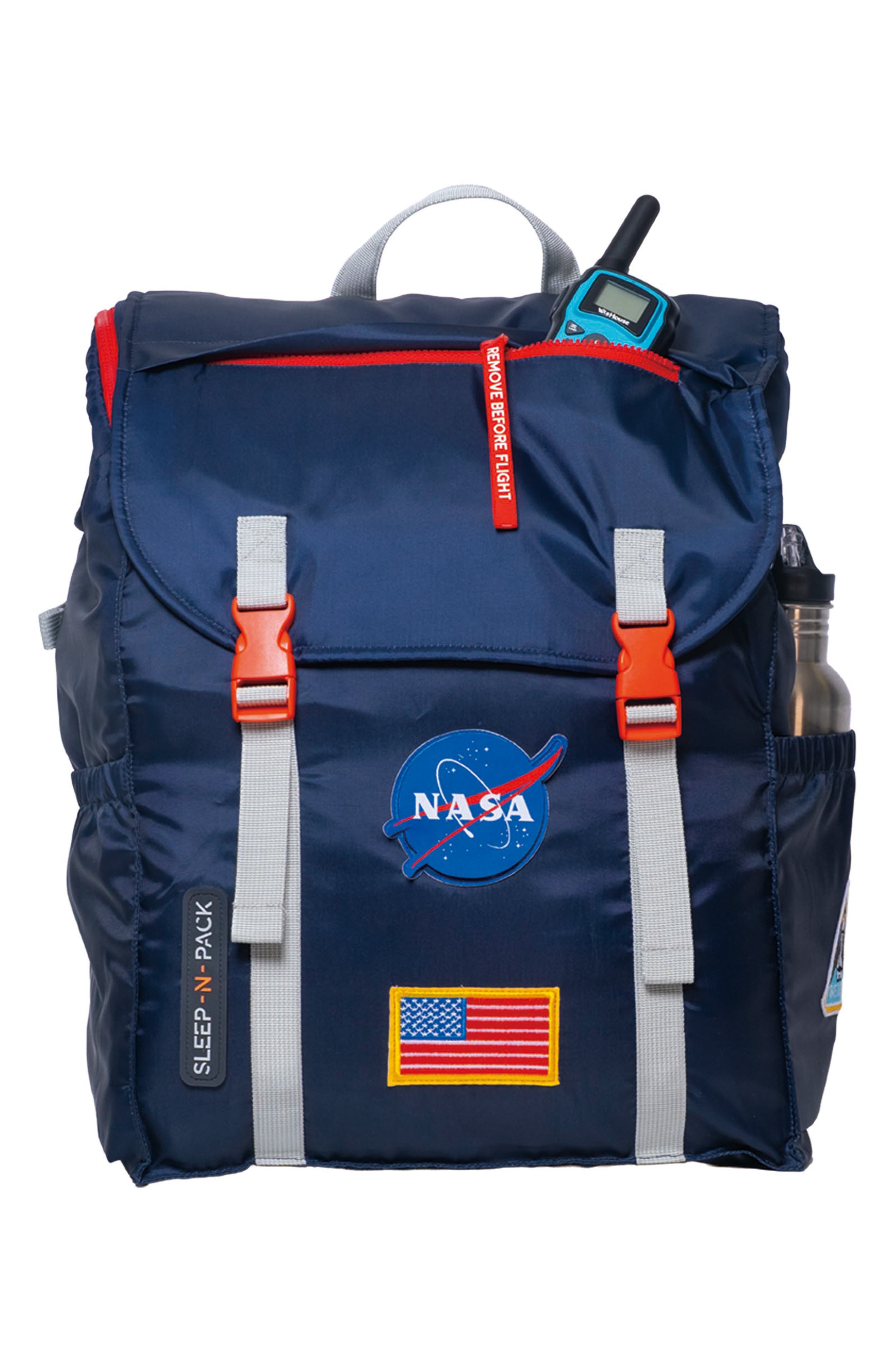 mimish Kids' Sleep-n-Pack NASA Sleeping Bag Backpack | Nordstrom