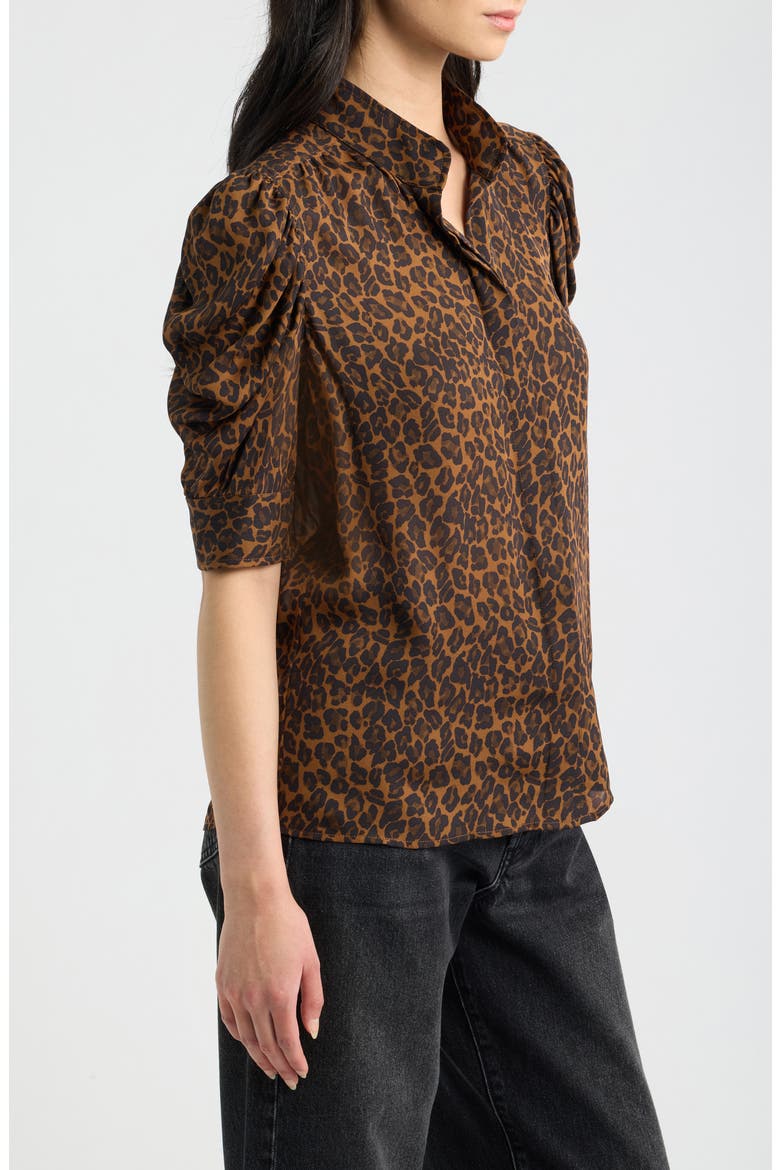 The Gillian Silk Top, Alternate, color, LIGHT LEOPARD MULTI