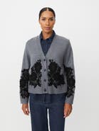 Masai Copenhagen Maleviane Floral Appliqué Cardigan