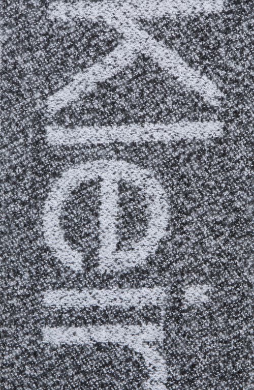 Calvin Klein Logo Tweed Scarf In Gray
