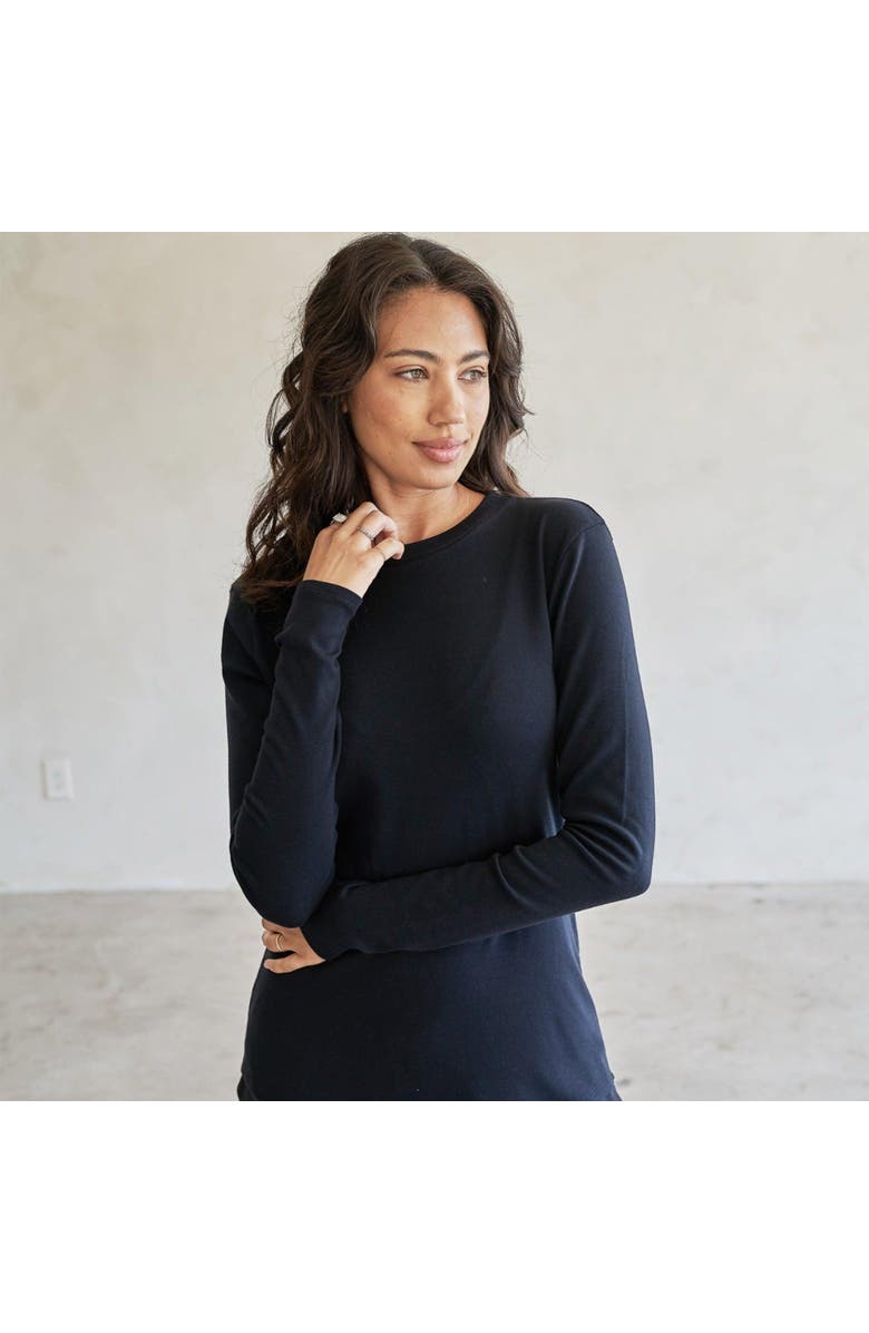 eavolu Garda Long Sleeve Top, Alternate, color, Coal Black