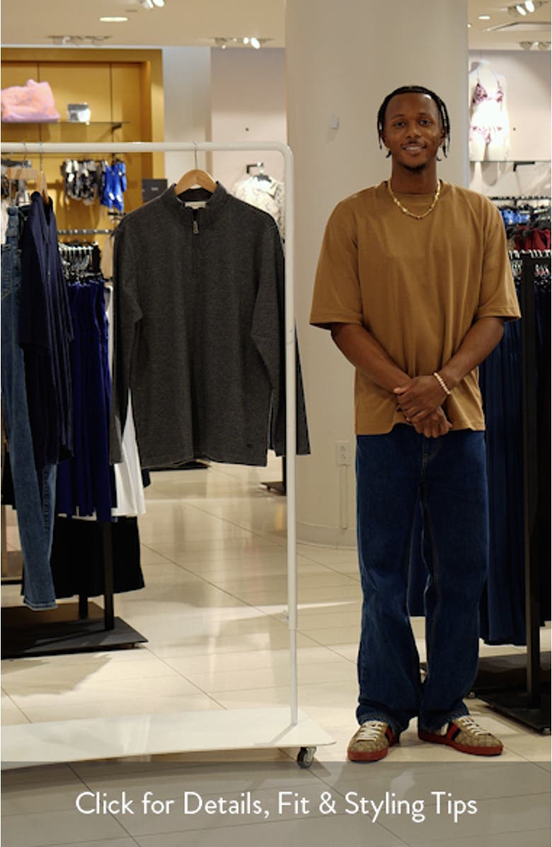 Houndstooth Patern Quarter Zip Top, sales video thumbnail