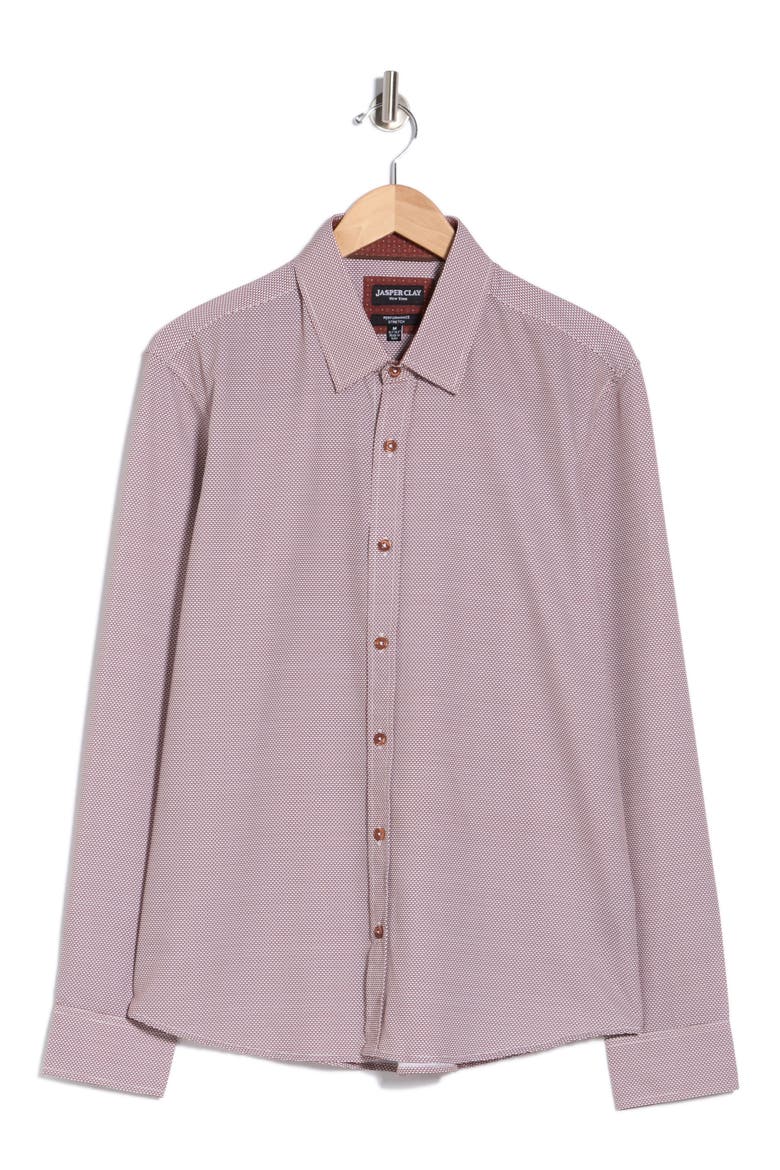 Printed Performance Long Sleeve Shirt, Alternate, color, TAN