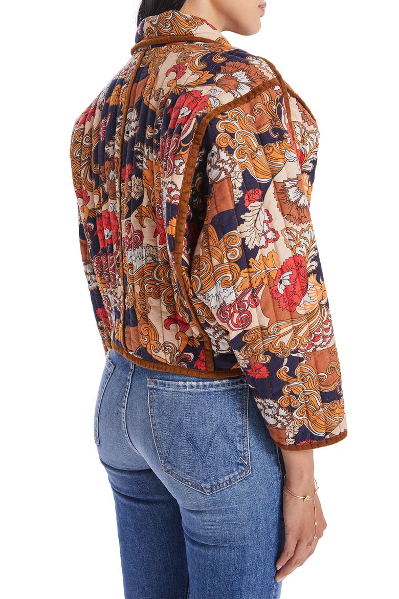 The Big Time Bond Quilted Cotton Jacket, Alternate, color, FLOWERS IN HER HAIR