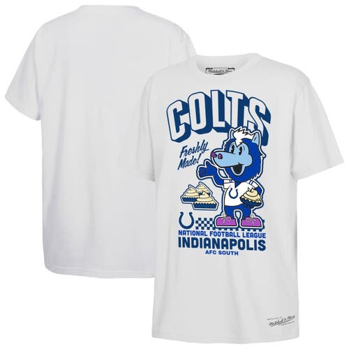 Mitchell & Ness Youth White Indianapolis Colts Blue Pie Day T-shirt In White