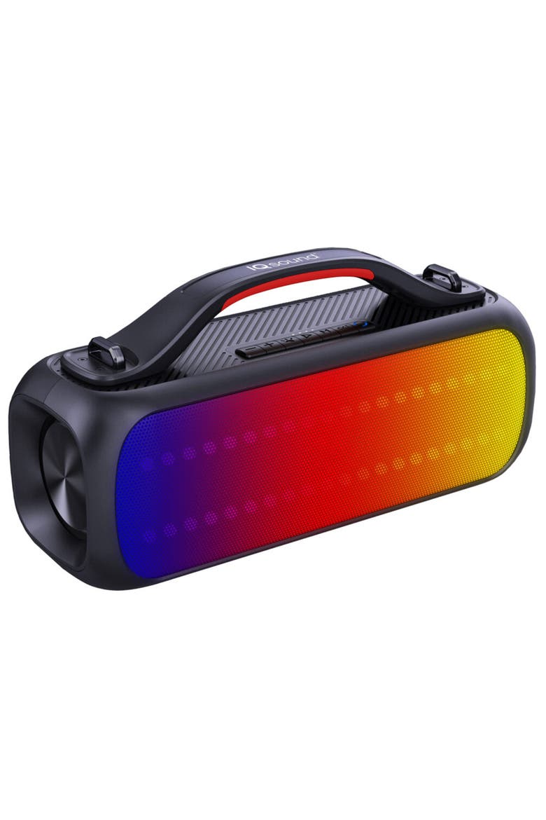 LED Portable Bluetooth Speaker IPX5 Water Resistant, Main, color, Black