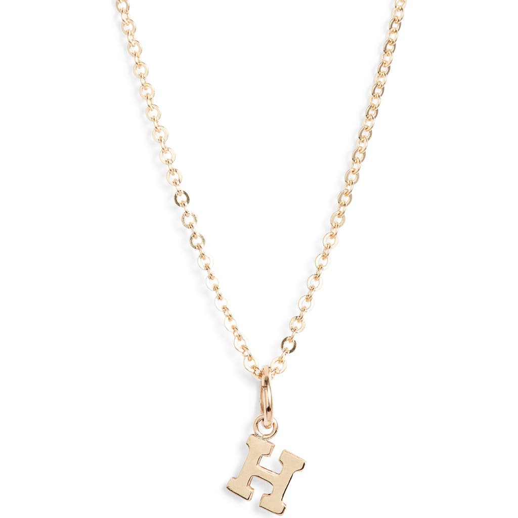 Nashelle Initial Pendant Necklace In Gold Fill - H