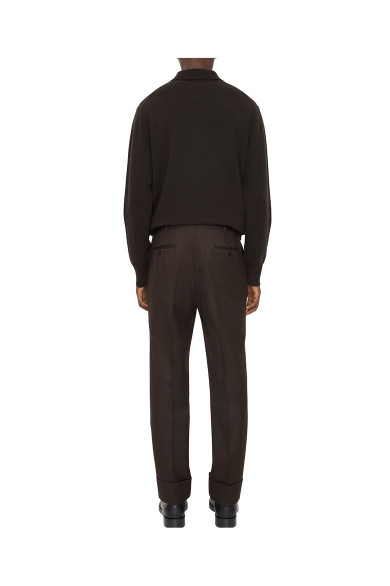 Wool Tailored Trousers, Alternate, color, Soot brown