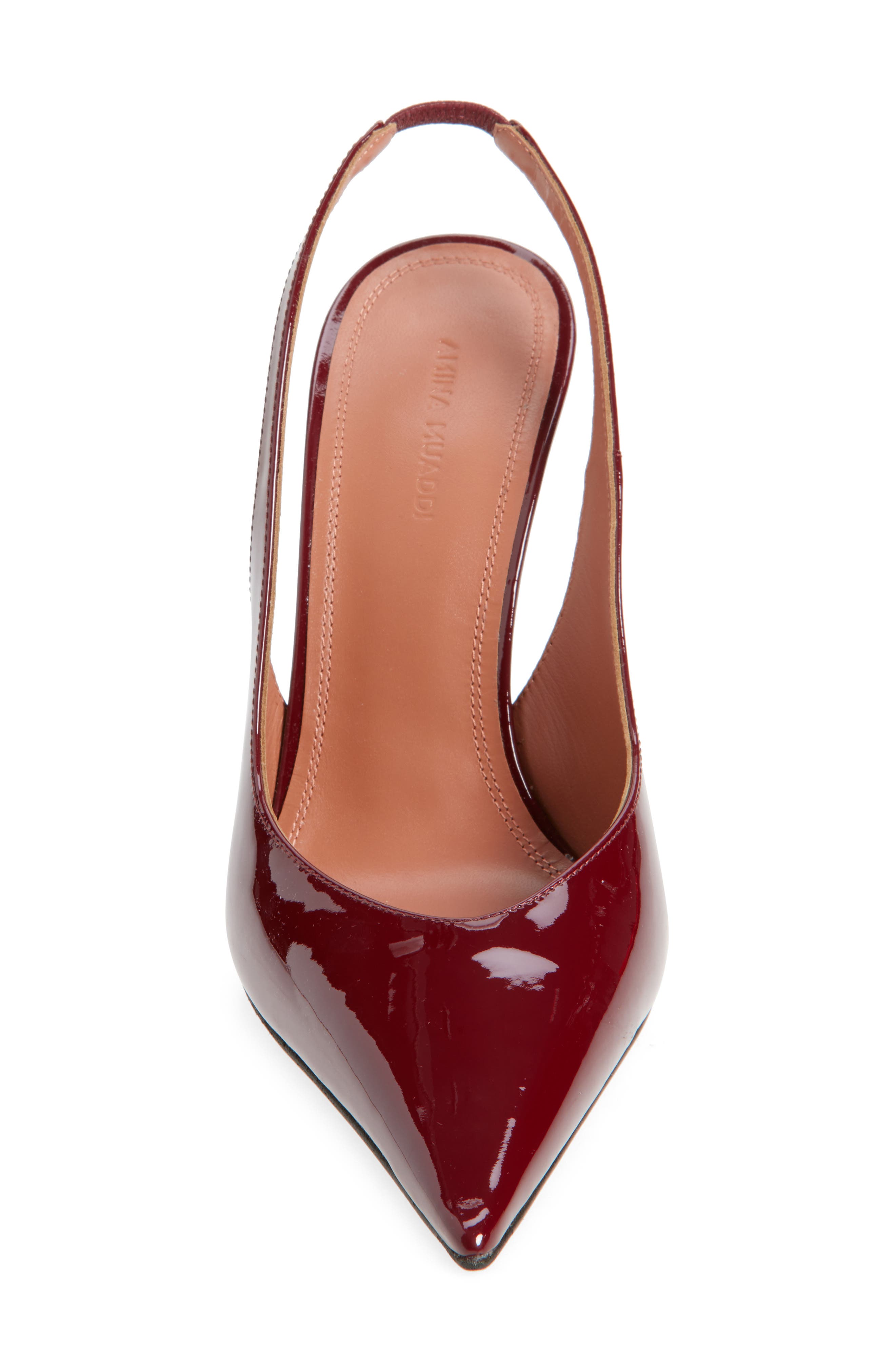 Amina Muaddi Anok Slingback Pump, Alternate, color, Patent Wine