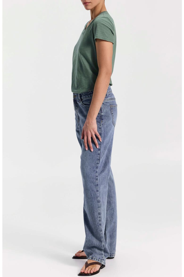 Mid-Rise Relaxed Straight-Leg Jeans, Alternate, color, Denim