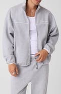 GUESS Oversized Scuba Full Zip Sweatshirt
