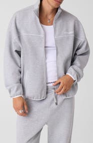 GUESS Oversized Scuba Full Zip Sweatshirt