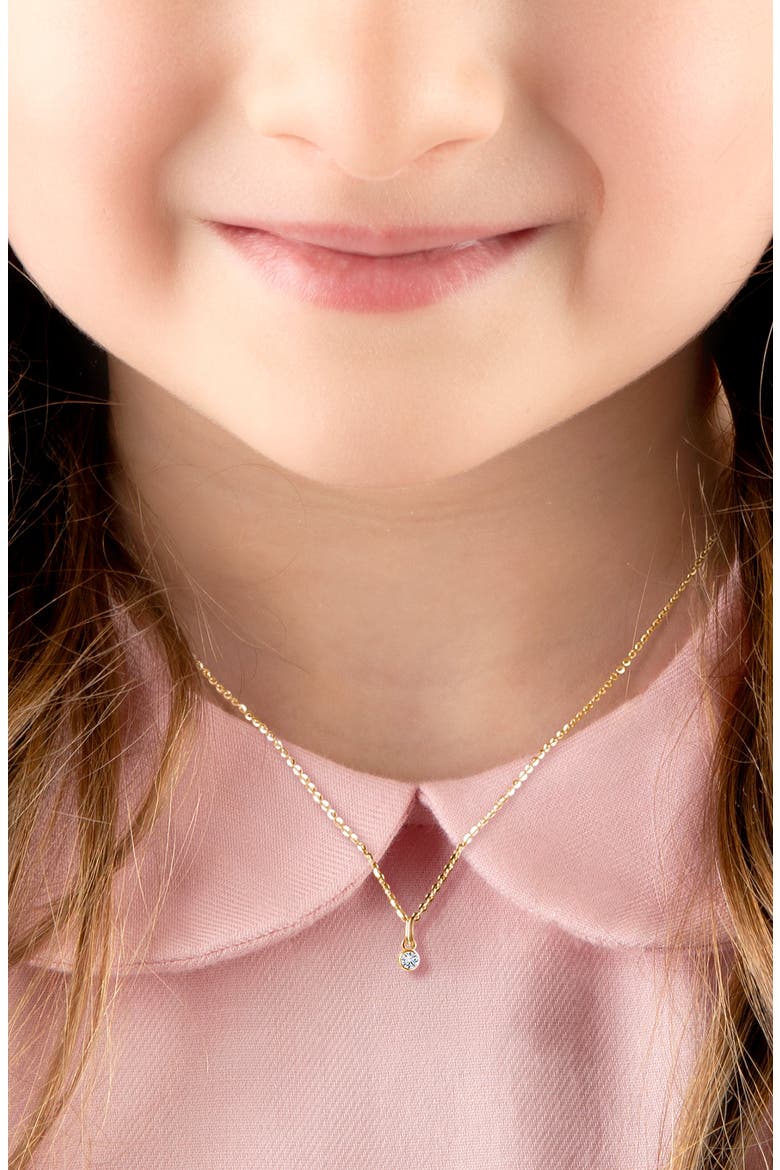 14K Gold My 1st Diamond Necklace, Alternate, color, 14K Yellow Gold