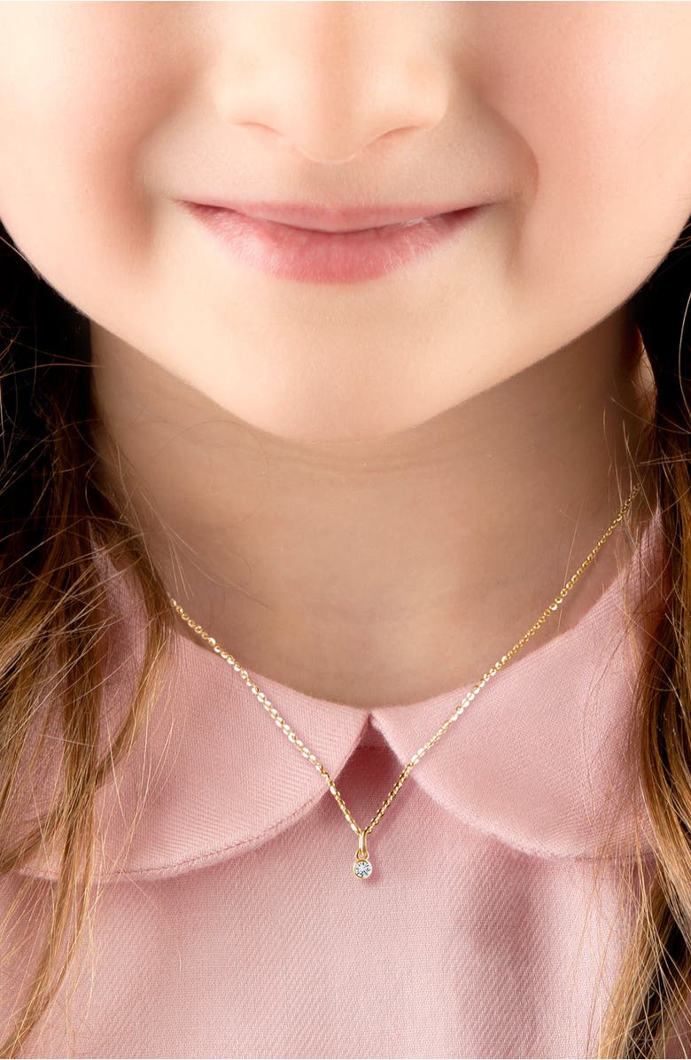 Tiny Blessings 14K Gold My 1st Diamond Necklace, Alternate, color, 14K Yellow Gold