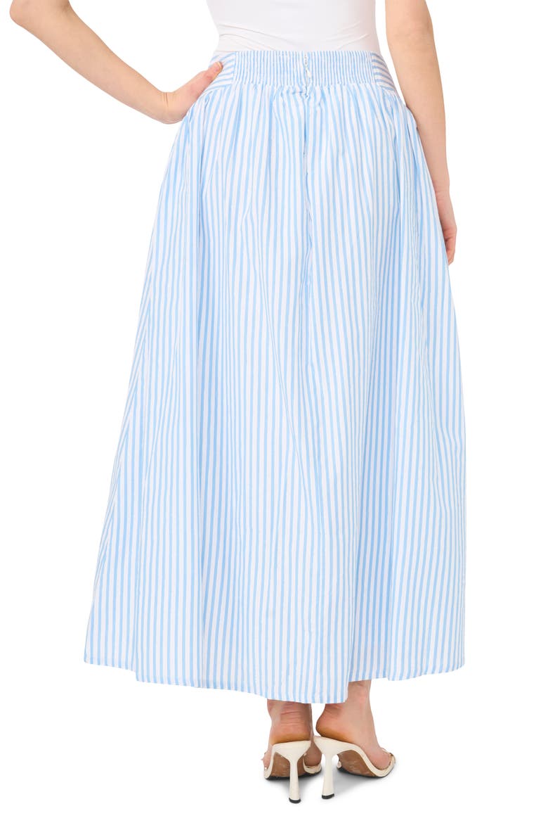 Stripe High Waist A-Line Skirt, Alternate, color, DENIM MULTI