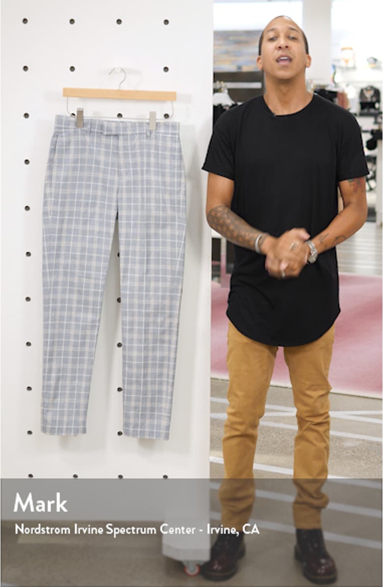 Myth Check Skinny Fit Dress Pants, sales video thumbnail