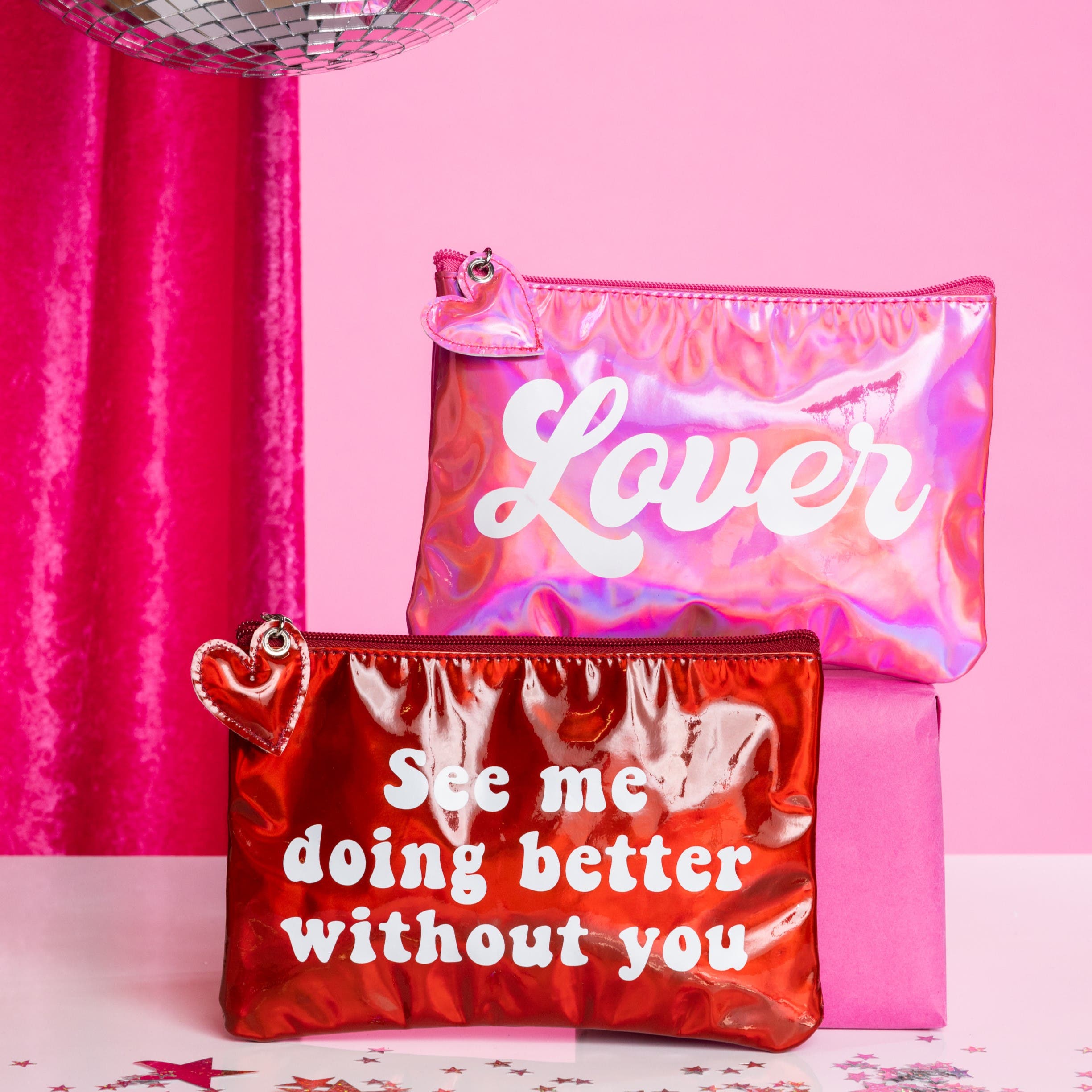 Lover Metallic Bag Plastic Pink, Alternate, color, Pink