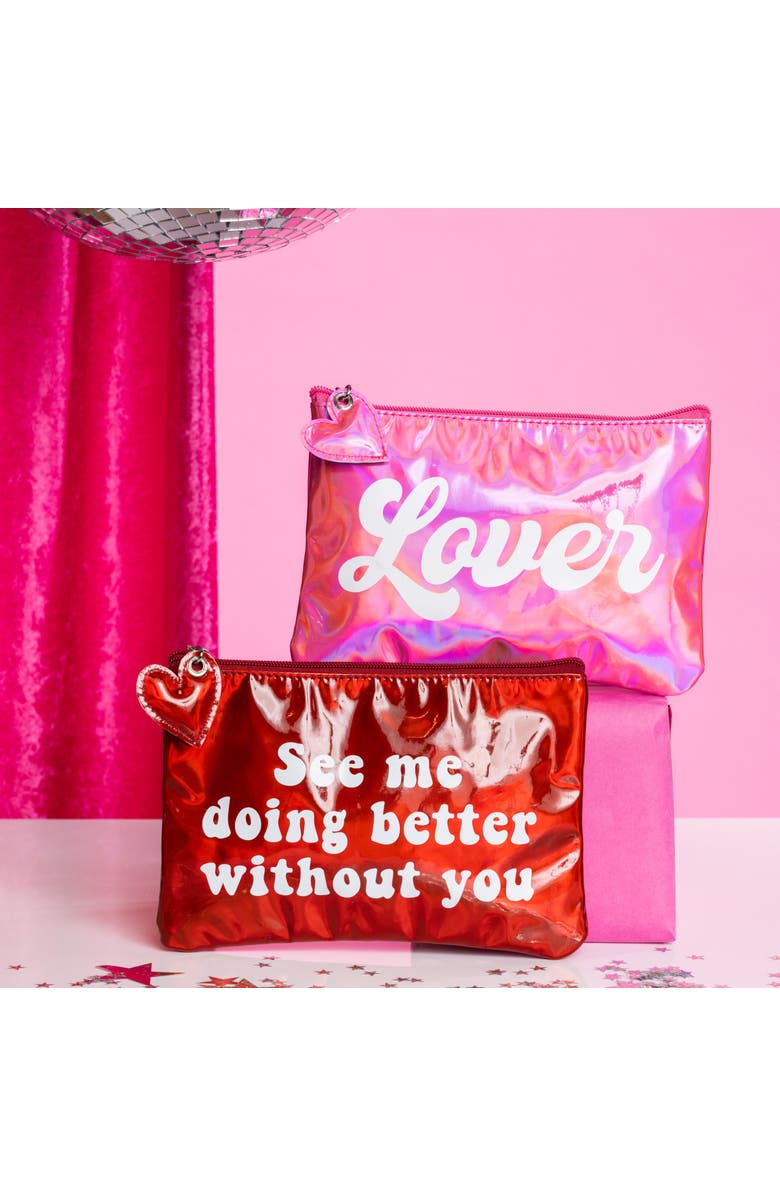 Totalee Gift Lover Metallic Bag Plastic Pink, Alternate, color, Pink