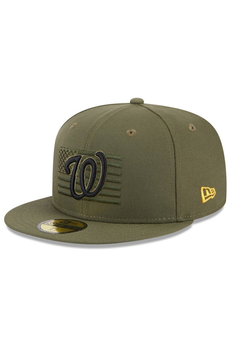 New Era Men's New Era  Green Washington Nationals 2023 Armed Forces Day On-Field 59FIFTY Fitted Hat, Alternate, color, 