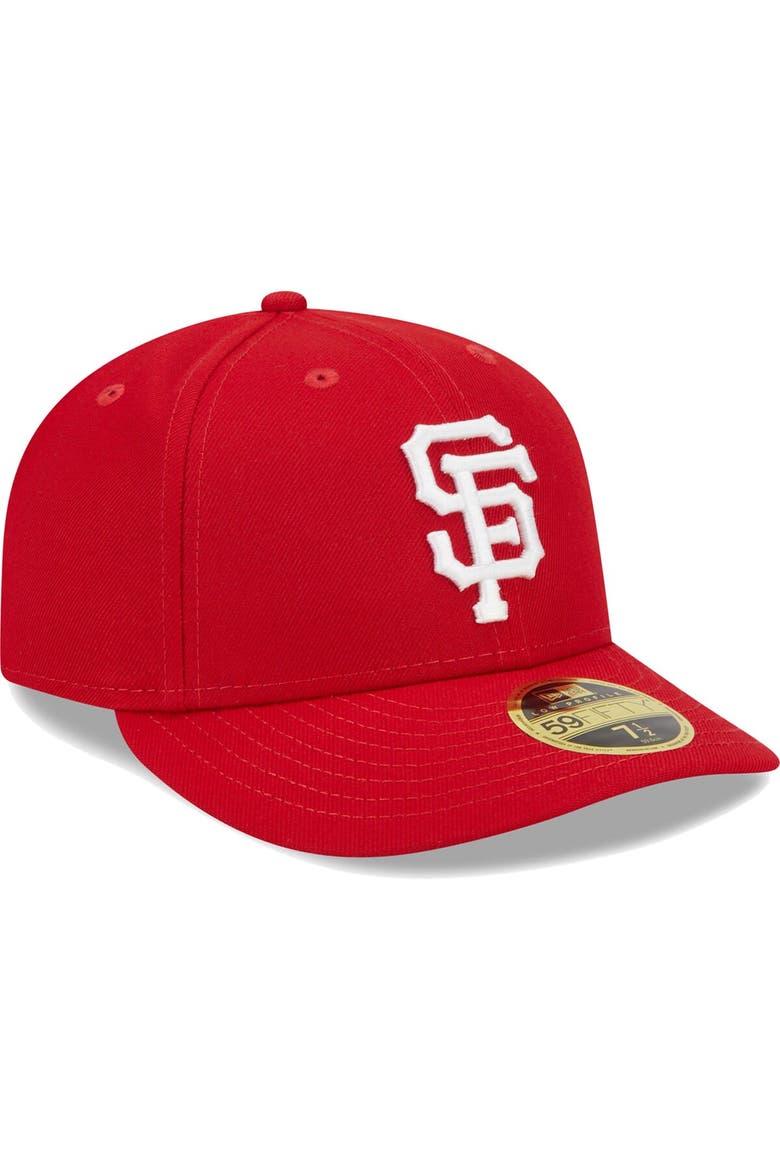 Men's New Era Scarlet San Francisco Giants Low Profile 59FIFTY Fitted Hat, Alternate, color, Scarlet