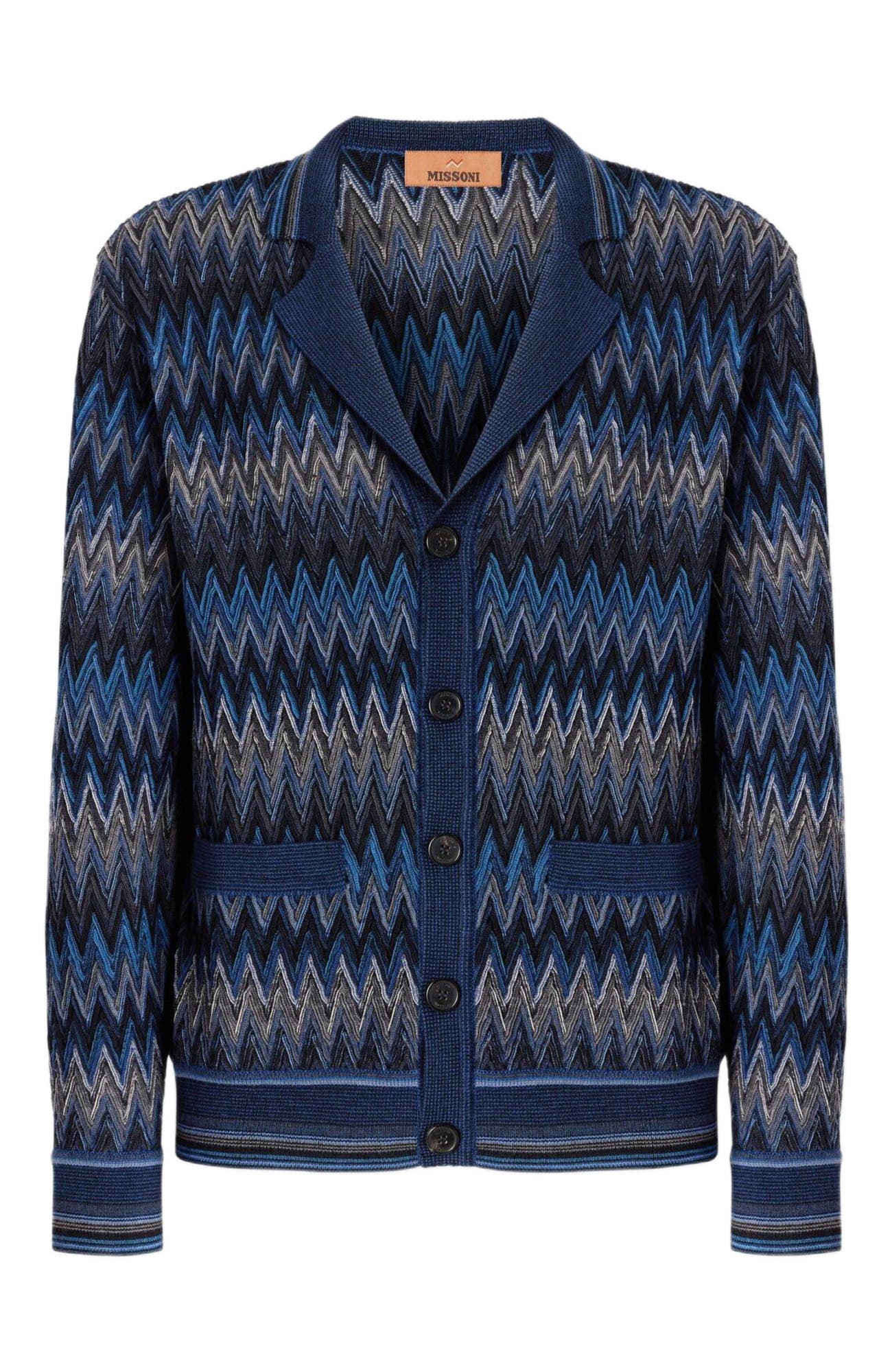 Zigzag Cardigan In Pure Wool - image 4
