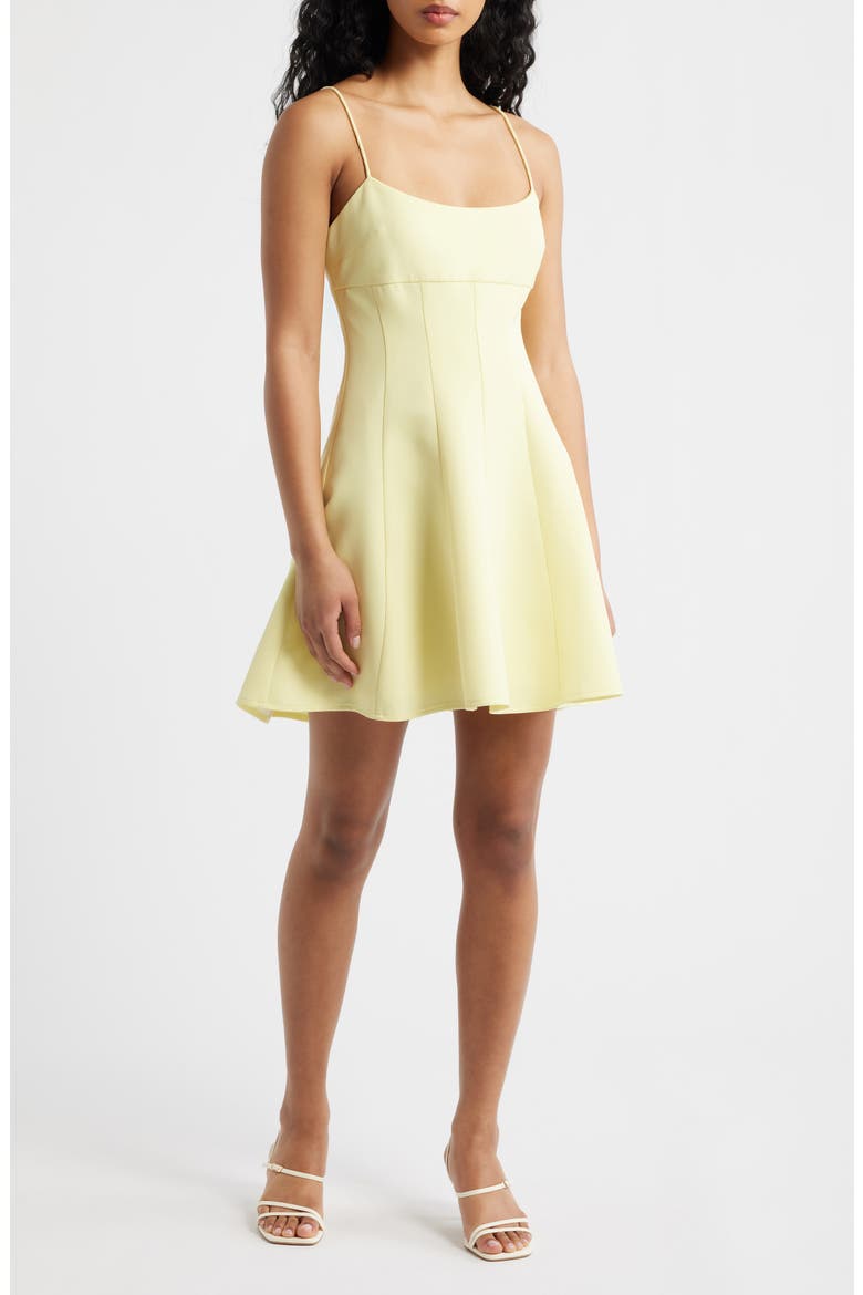 Babydoll Minidress, Main, color, YELLOW