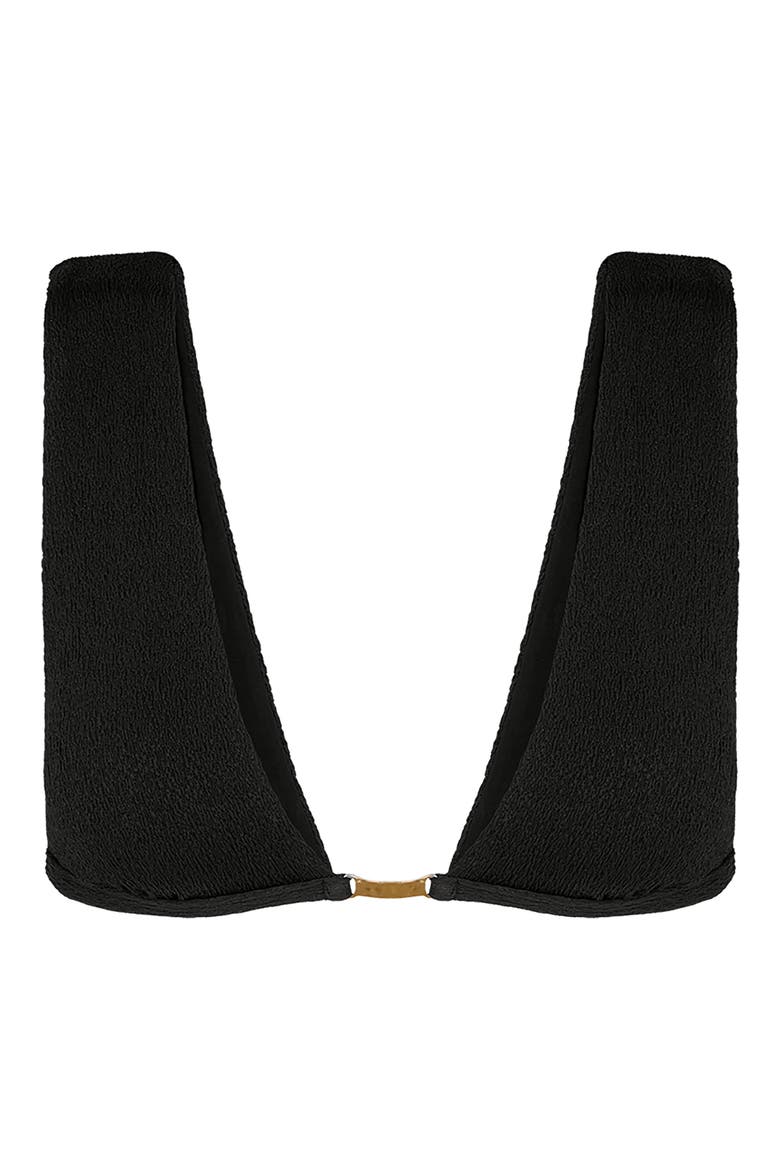 Firenze Candice Elisa Triangle Bikini Top, Alternate, color, BLACK