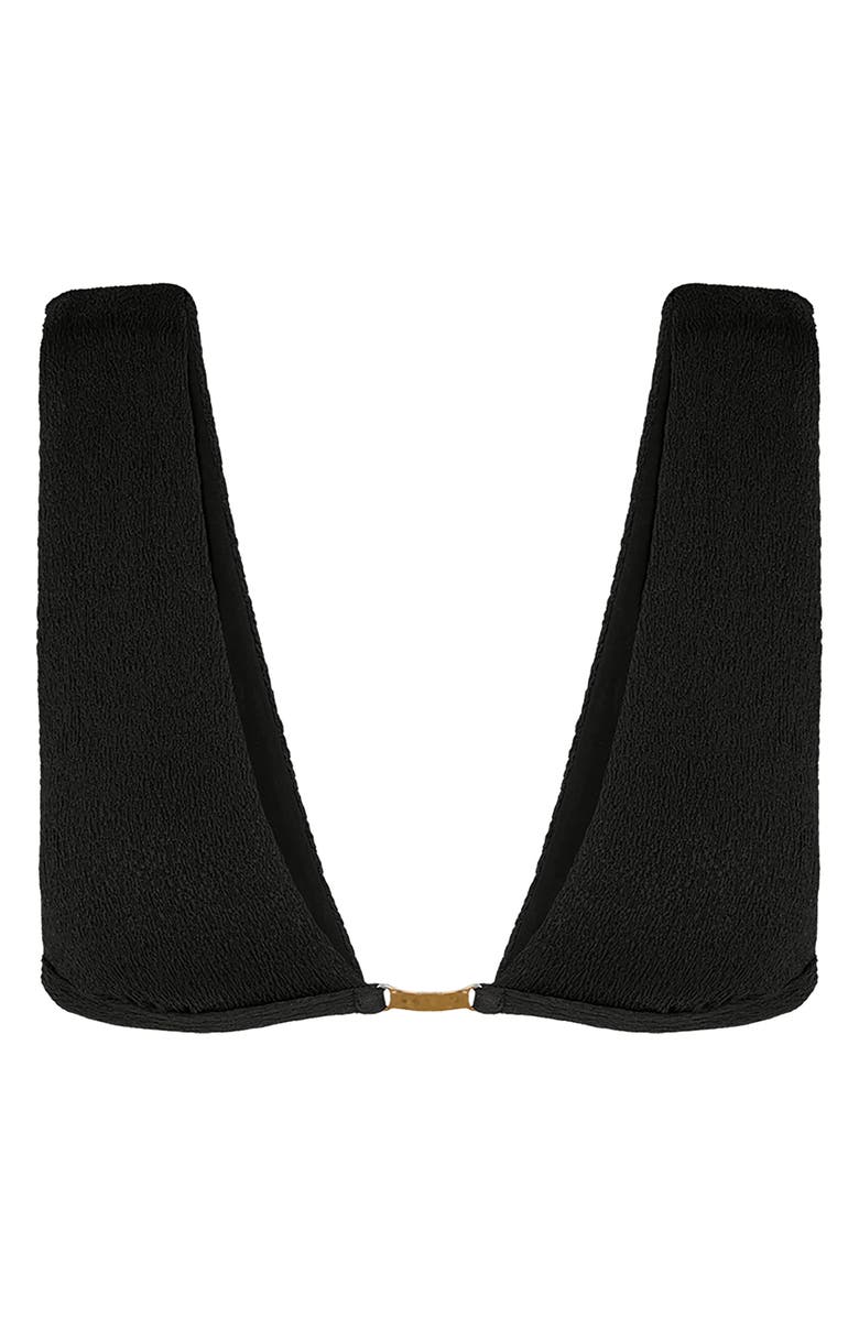 ViX Paula Hermanny Firenze Candice Elisa Triangle Bikini Top, Alternate, color, Black