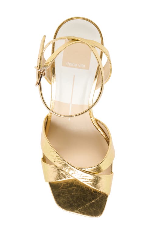 Dolce Vita Gwin Ankle Strap Sandal In Gold
