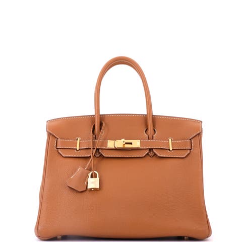 Birkin Handbag Brown Togo with Gold Hardware 30