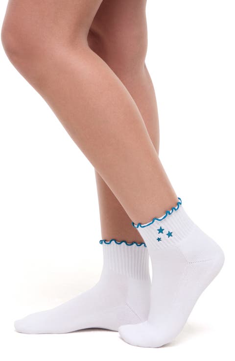 Nina 2-Pack Lettuce Edge Ankle Socks
