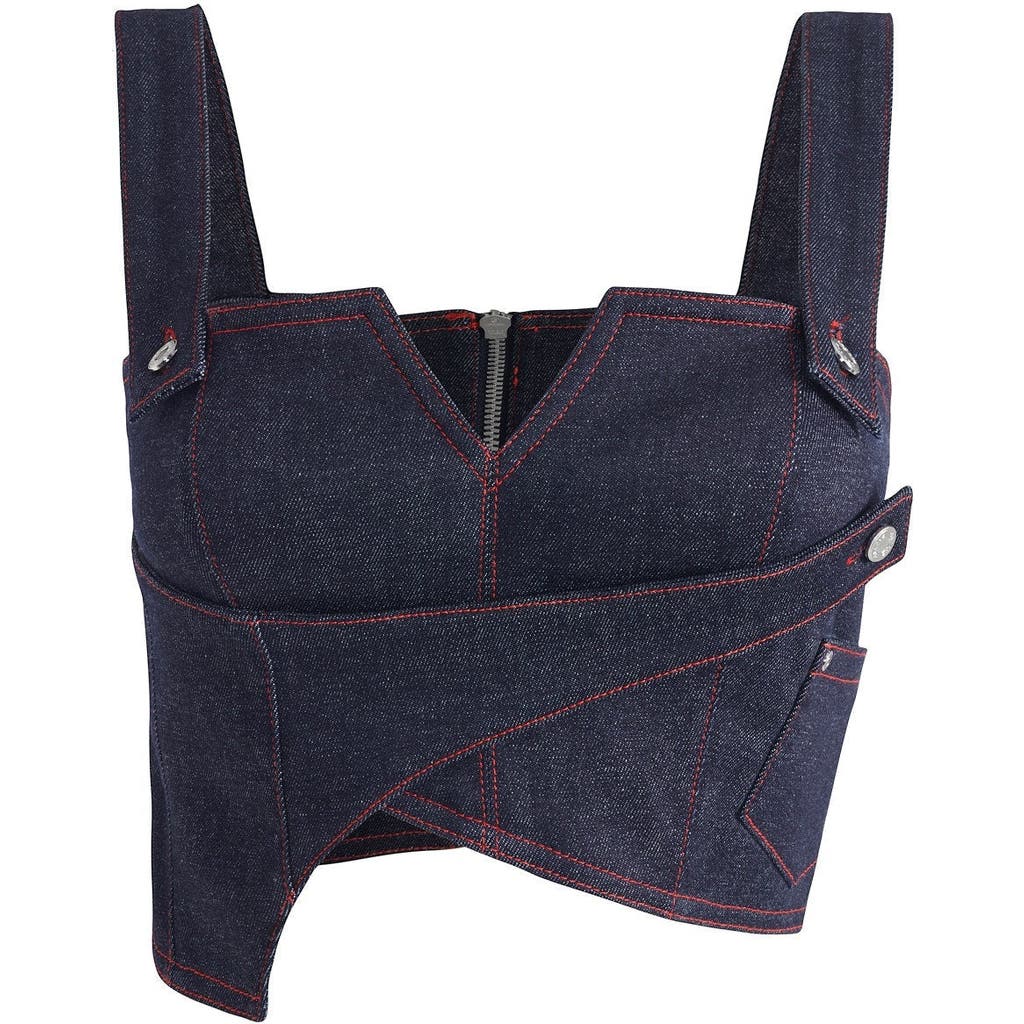 Jendue Harvey Crop Top In Deep Blue