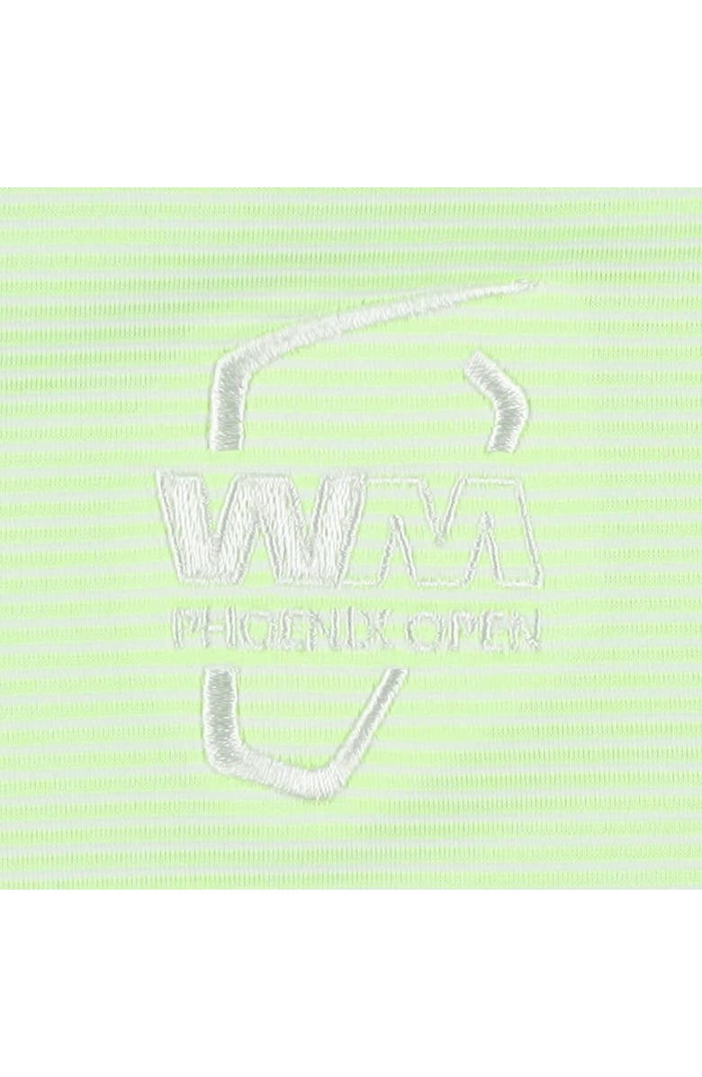 adidas Youth adidas Neon Green WM Phoenix Open Striped Polo, Alternate, color, Neon Green