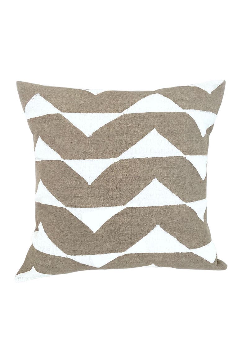 Sadza Triangles Pillow Cover - Savanna Beige 18", Main, color, Beige