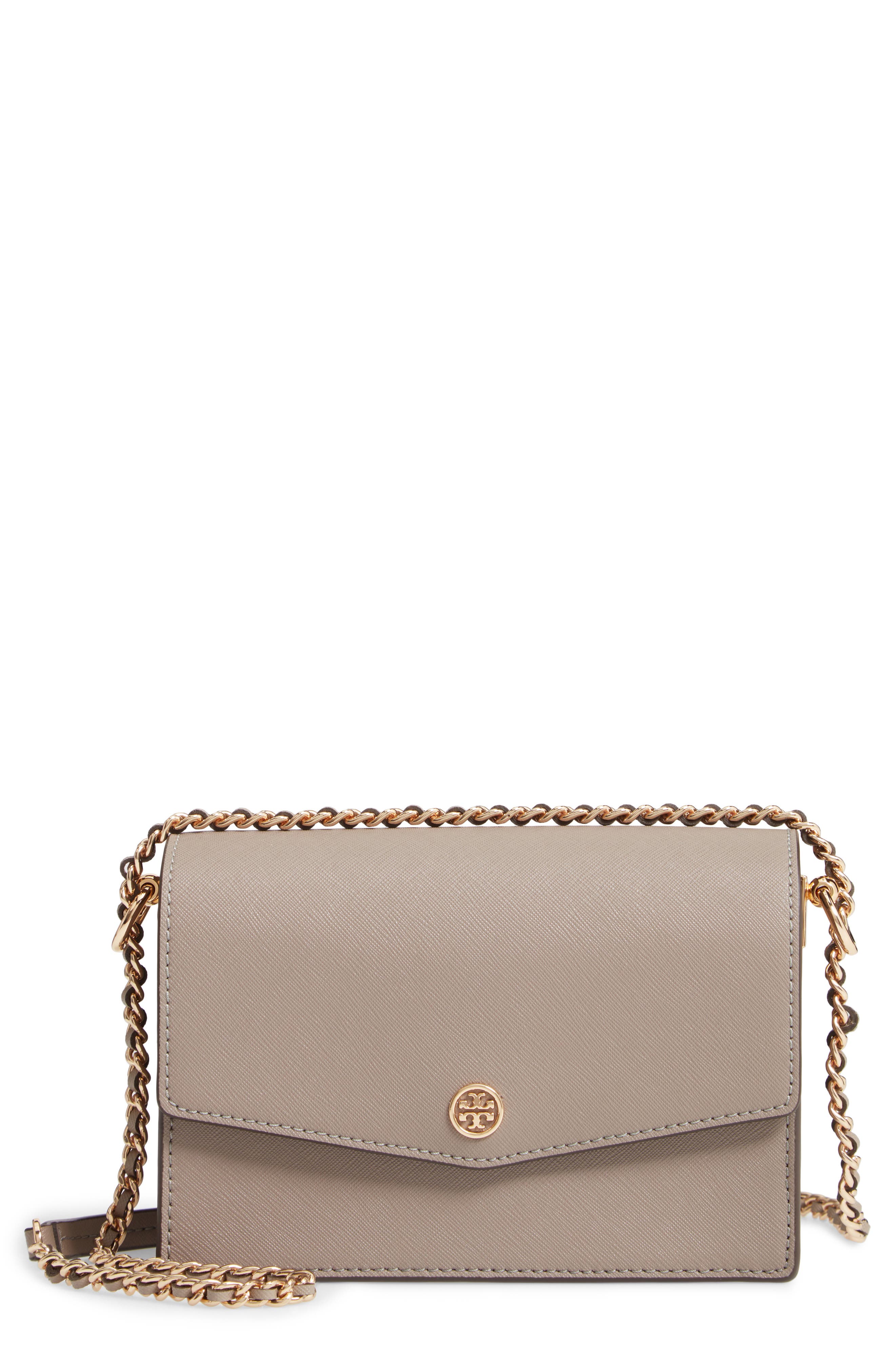 Tory Burch Mini Robinson Convertible Leather Shoulder Bag, Main, color, 